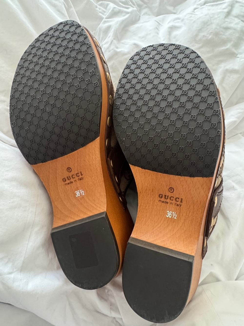 Gucci GG Canvas Horsebit Clog Mules Size 36.5 | Made in Italy - Picture 4 of 4